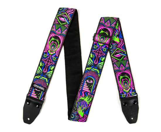 Гитарный ремень DUNLOP ILD01 Ilovedust Headspace Green Strap