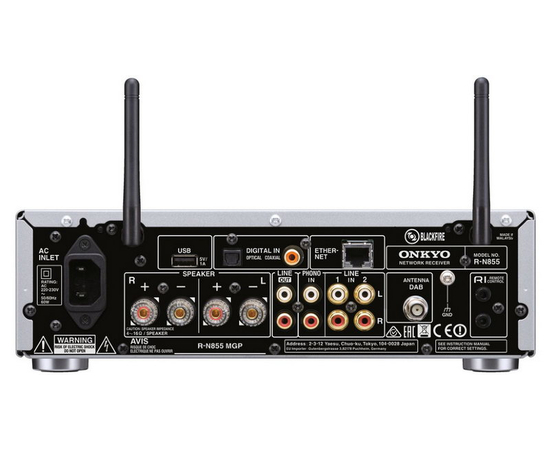 Мережевий стерео ресивер з Wi-Fi / AirPlay / Bluetooth Onkyo R-N855 Black, image , зображення 2