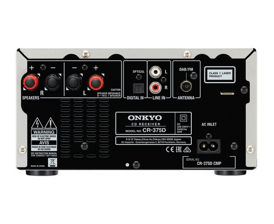 CD-міні система з Bluetooth Onkyo CS-375D Silver-Black, image , зображення 3