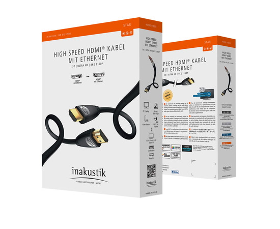 Кабель Inakustik Star High Speed HDMI Cable with Ethernet 0,75m, фото , изображение 2