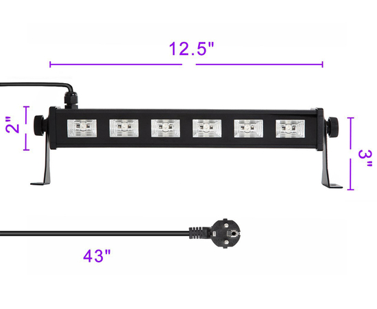 Ультрафиолетовая LED-панель BIG LEDUV 6*3W