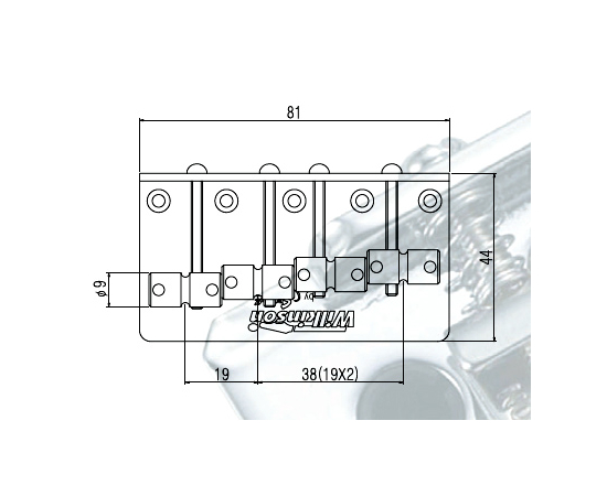 Бридж для бас-гитары PAXPHIL WBBC CR