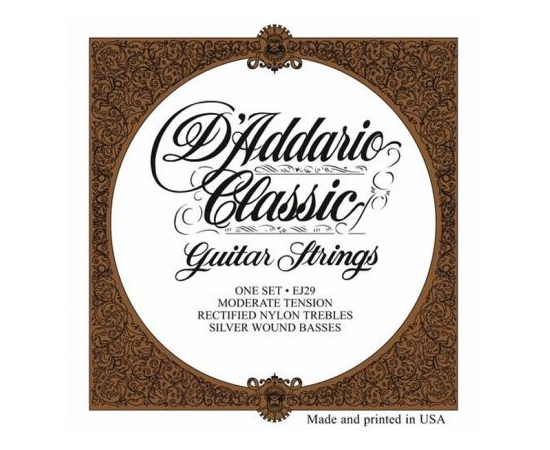 Струны для классических гитар D'ADDARIO EJ29 SET CLASSICS RECT/SILVER MODER - 148515 за 337 грн. | 4Club