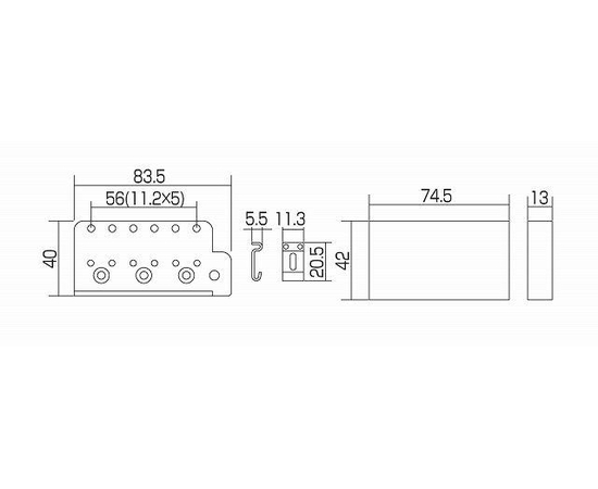 Тремоло для электрогитары GOTOH GE101T (C)