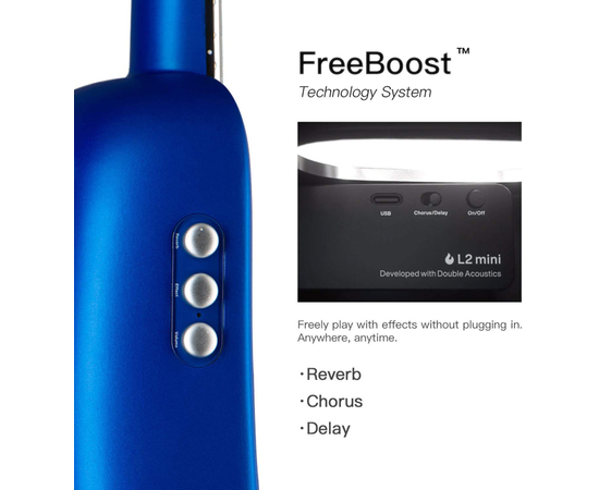 Карбонове укулеле з преампом Lava U23 Freeboost Blue