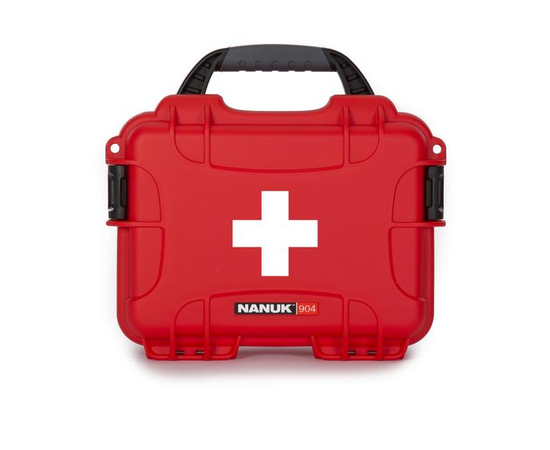 Кейс Nanuk case 904 First Aid Logo RED