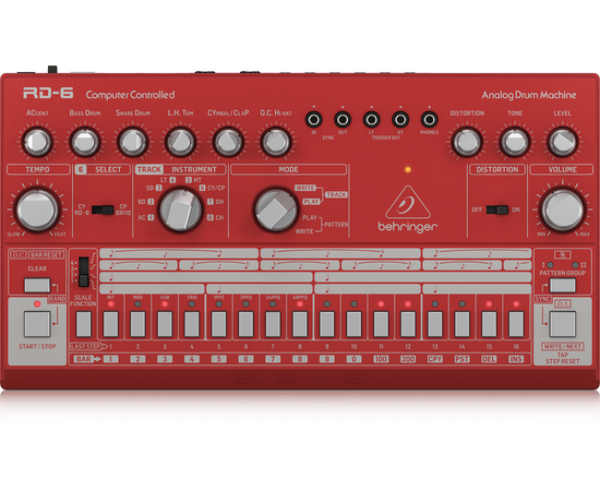 Аналоговая драм-машина Behringer RD-6-RD - 150255 за 7030 грн. | 4Club