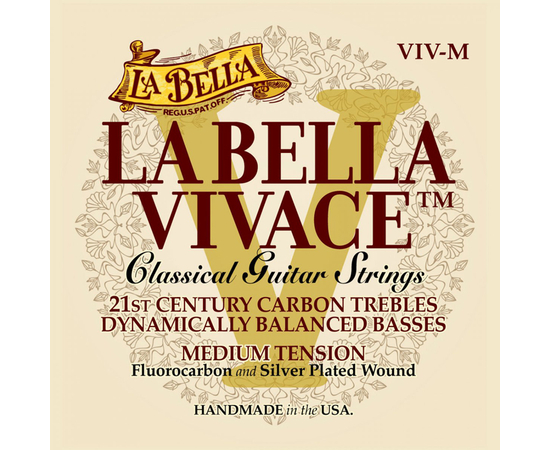 Струны для классической гитары La Bella VIV-M Medium Tension - 150548 за 828 грн. | 4Club