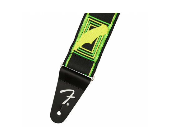 Гитарный ремень FENDER STRAP NEON MONOGRAMMED GREEN YELLOW