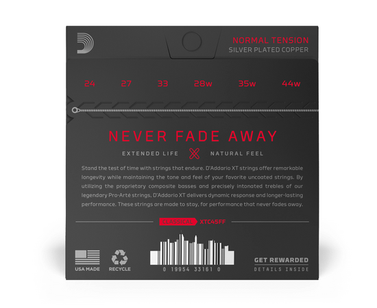 Струны для классической гитары D'ADDARIO XTC45FF XT DYNACORE CLASSICAL NORMAL TENSION