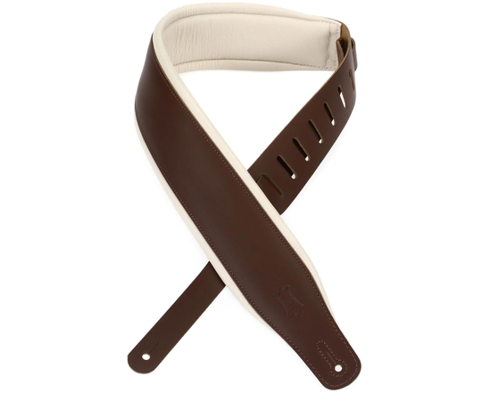 Гітарний ремінь LEVY'S M26PD-BRN_CRM CLASSICS SERIES PADDED TWO-TONE GUITAR STRAP (BROWN, CREAM)
