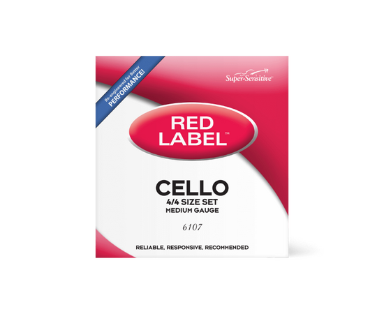 Струны для виолончели D'ADDARIO Super Sensitive 6107 Red Label Cello String Set - 4/4 Size - 151436 за 3463 грн. | 4Club