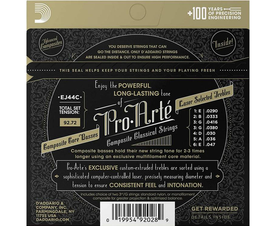 Струны для классической гитары D'Addario EJ44C