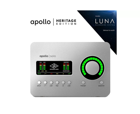 Аудіоінтерфейс UNIVERSAL AUDIO Apollo Solo Heritage Edition (Desktop/Mac/Win/TB3) - 152379 за 0 грн. | 4Club