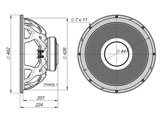 НЧ-динамик BEYMA 18LEX1000Fe
