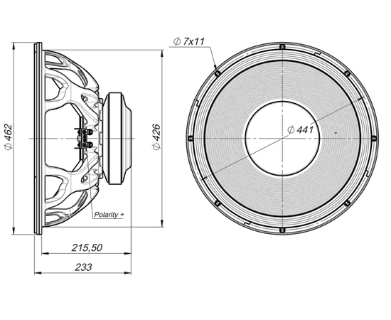 НЧ-динамік BEYMA 18LEX1600Fe