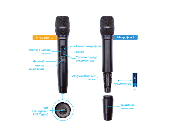 Караоке-система с микрофонами Evolution (EVOBOX Plus + SE-201D)