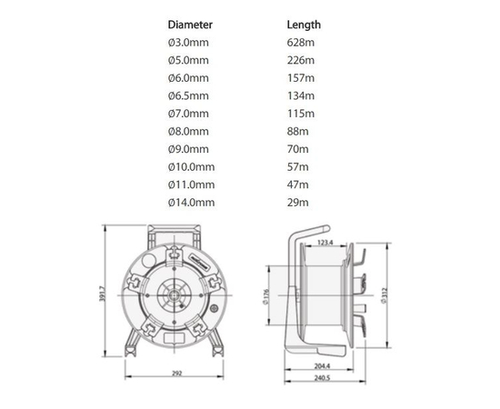 Пустой кабельный барабан Roxtone PCD310