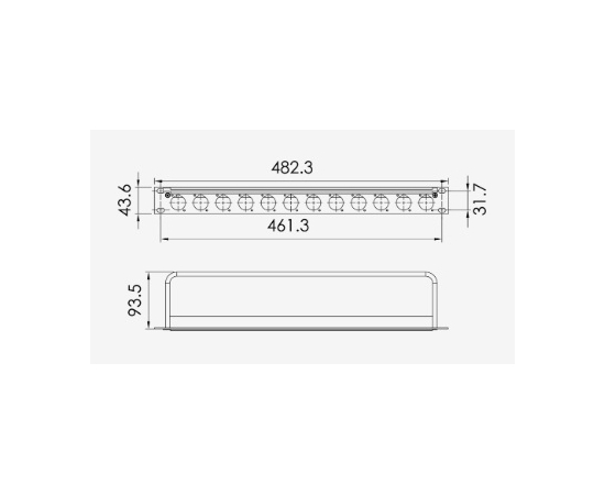 Рекова панель Roxtone RACK1U12 19