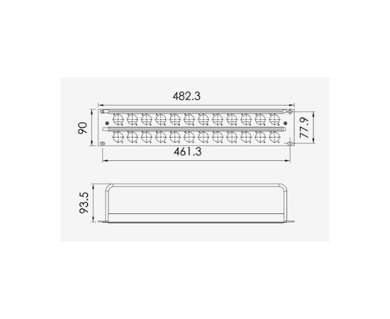 Рэковая панель Roxtone RACK2U24 19