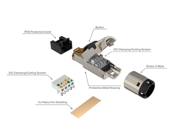 Роз'єм Roxtone RJ45C6A-MH IP20 RJ45-система