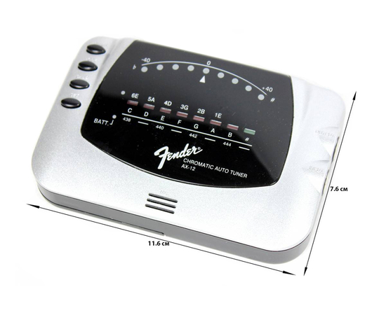 Тюнер FENDER AX-12 AUTO/CHROMATIC TUNER - SILVERТюнер FENDER AX-12 AUTO/CHROMATIC TUNER - SILVER