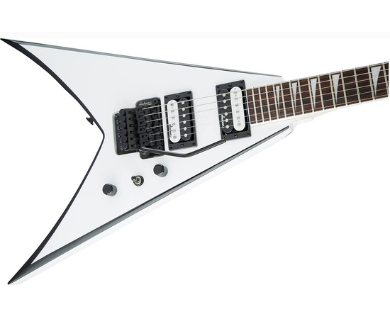 Электрогитара JACKSON JS32 AH KING V WHITE WITH BLACK BEVELS