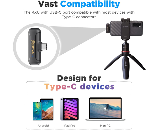 Радиосистема для смартфонов (разъем USB Type-C), 1 микрофон + 1 ...