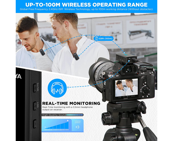 Беспроводная микрофонная система Boya BY-XM6-K2