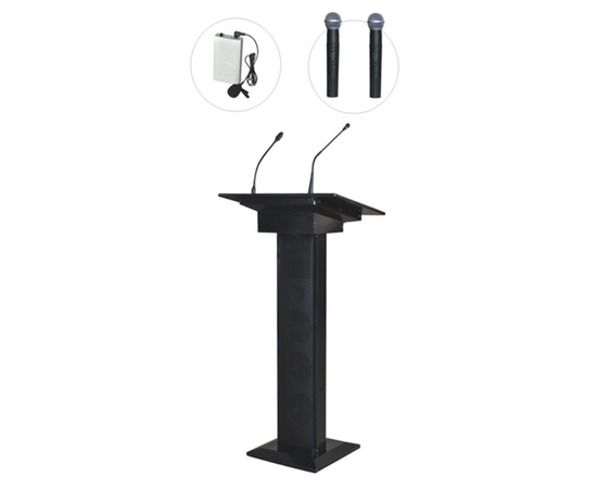 Трибуна Younasi Y-096B "all-in-one" с радиосистемой, 60Вт, черная