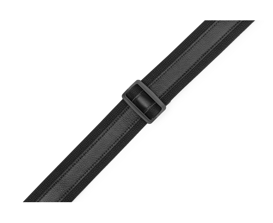 Гітарний ремінь LEVY'S MC2CG-BLK-BLK Cotton Combo Guitar Strap – Black Cotton with Black Leather Strip