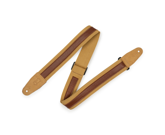 Гітарний ремінь LEVY'S MC2CG-TAN-TAN Cotton Combo Guitar Strap – Tan Cotton with Tan Leather Strip - 153686 за 1837 грн. | 4Club