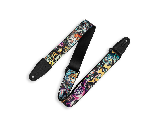 Гітарний ремінь LEVY'S MP2TAT-003 2″ Tattoo Series Poly Guitar Strap - New School - 153698 за 0 грн. | 4Club