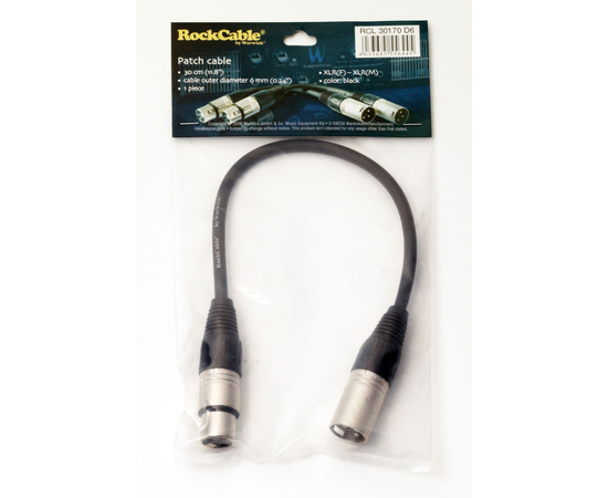 Мікрофонний патч-кабель ROCKCABLE RCL30170 D6 Microphone Cable (0.3m)