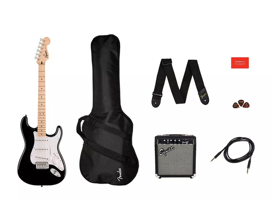 Гітарний набір SQUIER BY FENDER SONIC STRATOCASTER PACK MN BLACK - 153781 за 20235 грн. | 4Club