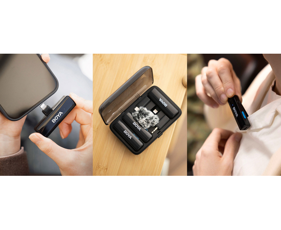 Бездротова мікрофонна система (USB-C, Lightning, 3.5 мм TRS) Boya BOYALINK