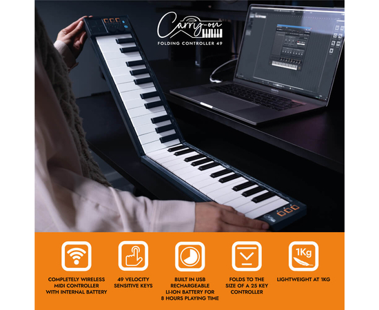 Розкладна MIDI-клавіатура Blackstar Carry-on Folding Controller (49 клавіш) Black