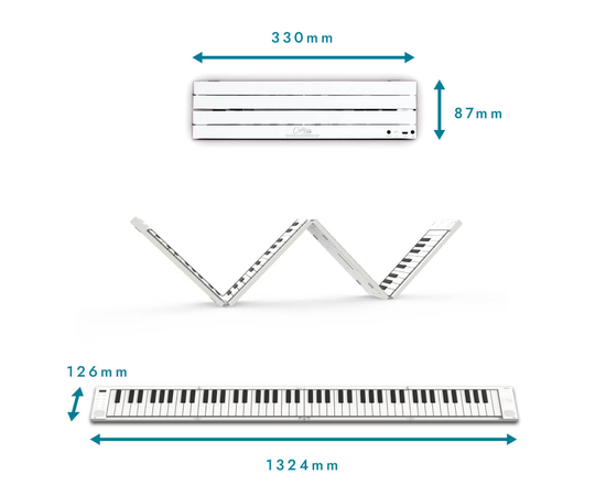 Складане цифрове піаніно / MIDI-клавіатура Blackstar Carry-on Folding Piano Touch 88 White