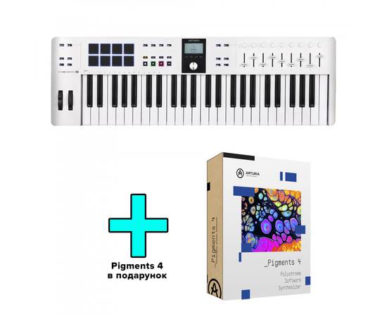 MIDI-клавіатура Arturia KeyLab Essential 49 mk3 (White) + Arturia Pigments - 155078 за 12799 грн. | 4Club