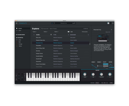 Программное обеспечение Arturia Pigments 4
