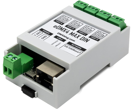Инсталляционный преобразователь сигнала DMXking eDMX4 MAX DIN - 155345 за 17668 грн. | 4Club