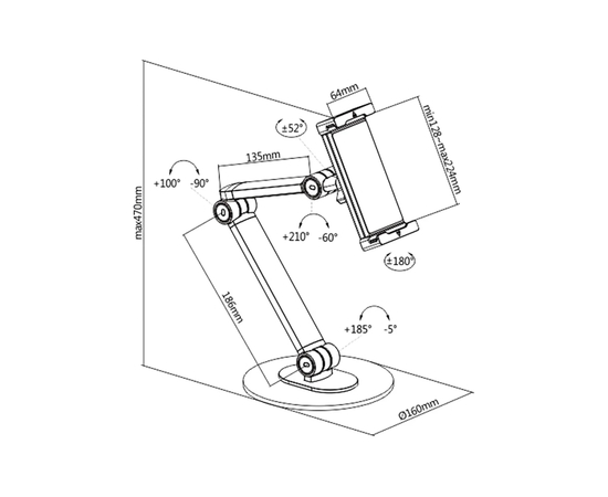 Держатель для планшета QUIK LOK TST001