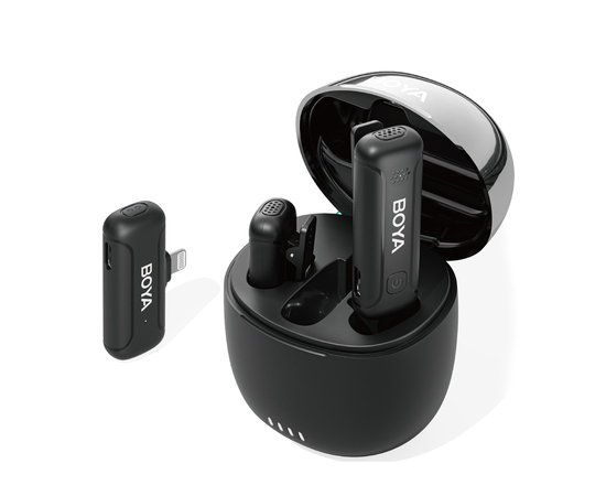 Радіосистема для iPhone (Lightning), 2 мікрофони + 1 приймач Boya BY-WM3T-D2 charging case - 155755 за 3150 грн. | 4Club