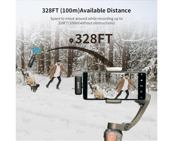 Радіосистема для смартфонів (роз'єм USB Type-C), 2 мікрофони + 1 приймач Boya BY-WM3T-U2 charging case