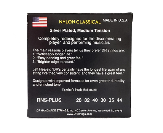 Струни для класичної гітари DR STRINGS CLASSICAL NYLON MEDIUM TENSION RNS-PLUS