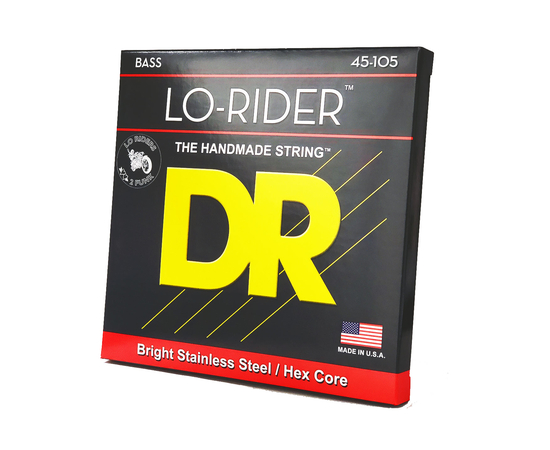 Струни для бас-гітари DR STRINGS LO-RIDER BASS - MEDIUM (45-105) MH-45