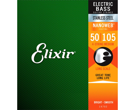 Струни для бас-гітари Elixir 14702 4S M SS