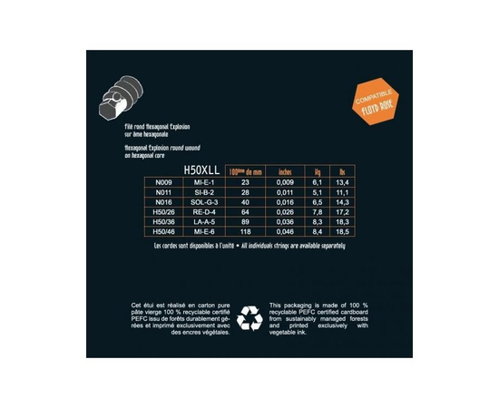 Струны для электрогитары Savarez Hexagonal Explosion H50XLL, 9-46