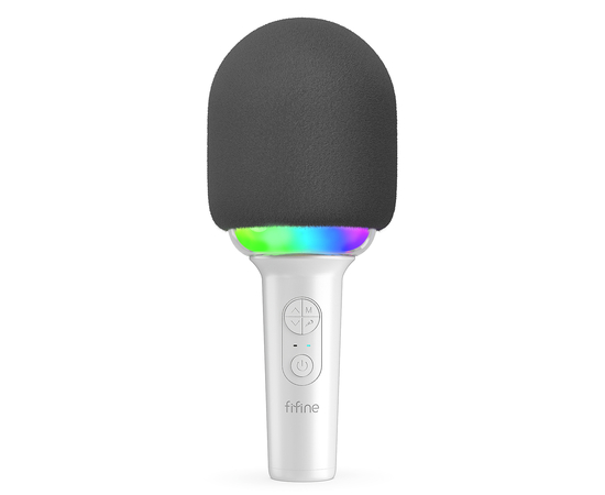 Беспроводной микрофон для караоке с LED-подсветкой и сменой голоса FIFINE E2W