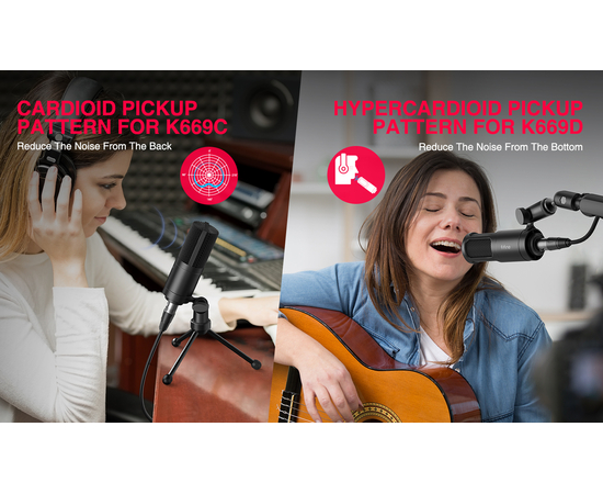 Студійний динамічний XLR мікрофон FIFINE K669D